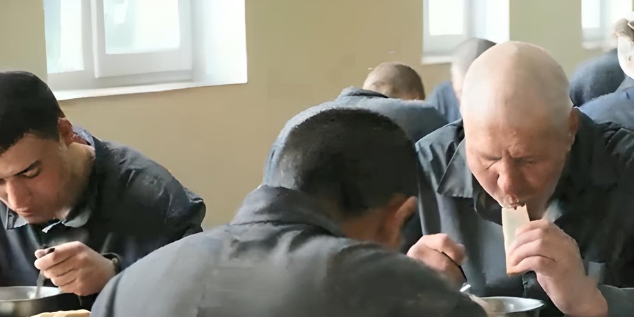 пленные, российские пленные, обед в колонии