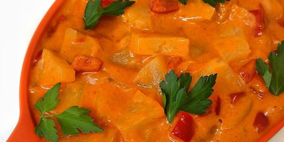 рыба с овощами и ананасами