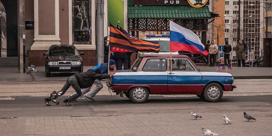 Сепаратисты в Донецке / Фото: biboroda.livejournal.com