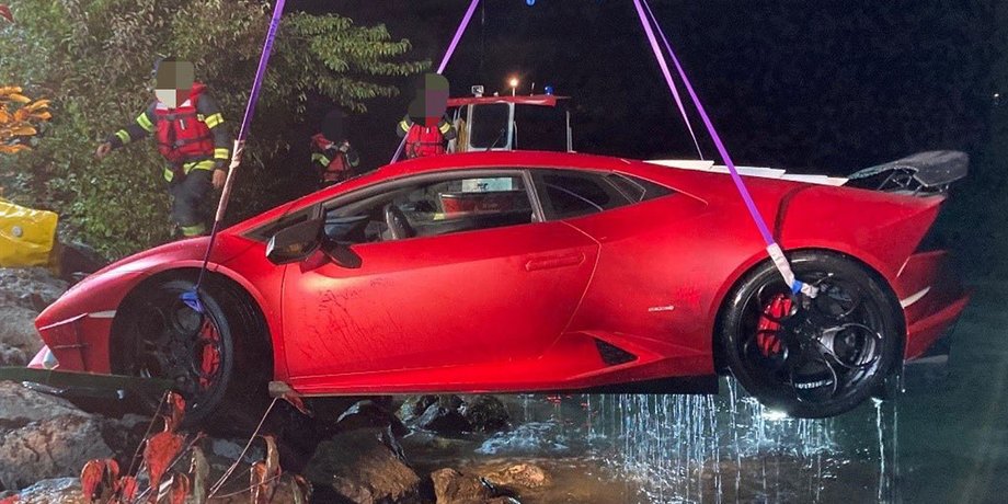 Lamborghini Huracan, Утопленник Lamborghini Huracan, суперкар Lamborghini Huracan