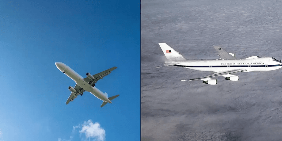 Самолет судного дня, ВВС США, самолет E-4B, самолет пугает людей, предвестник катастрофы, сигнал надвигающейся катастрофы