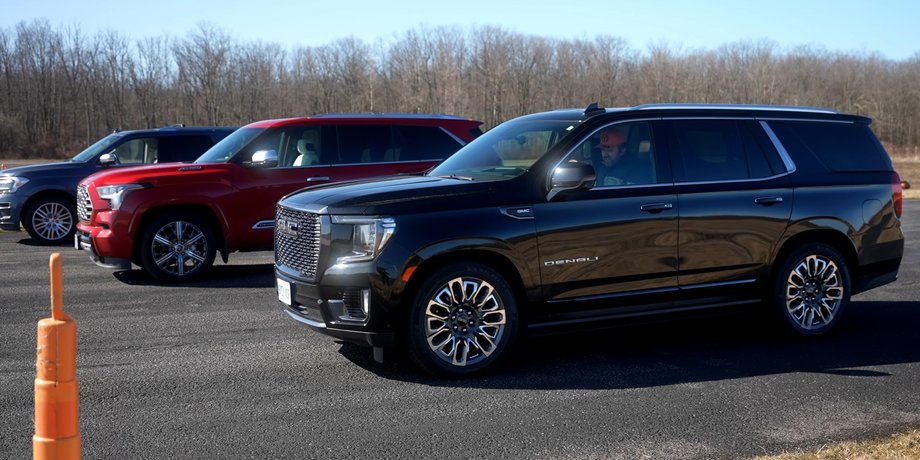Ford Expedition, Toyota Sequoia, GMC Yukon, Внедорожники, Гонки, Авто, Автомобили, Видео, Заезд, Драг-рейсинг