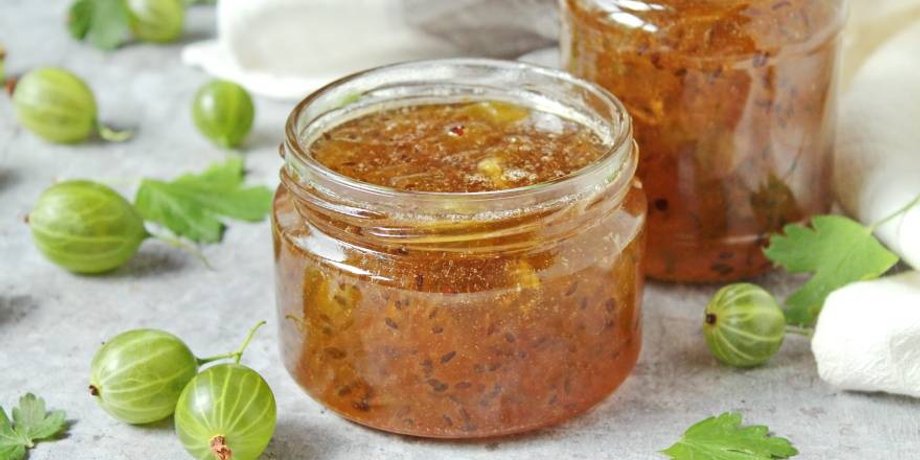 Повидло из крыжовника, варенье, варенье из крыжовника, крыжовник