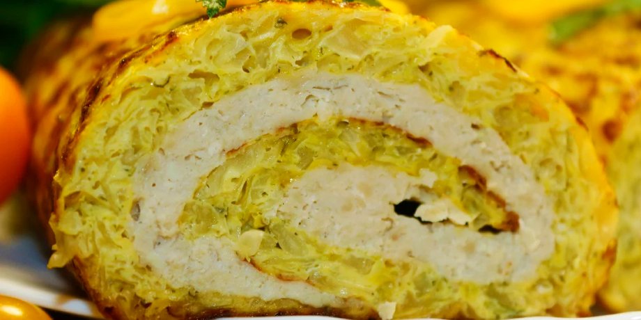 капустный рулет, рулет из капусты, рецепт