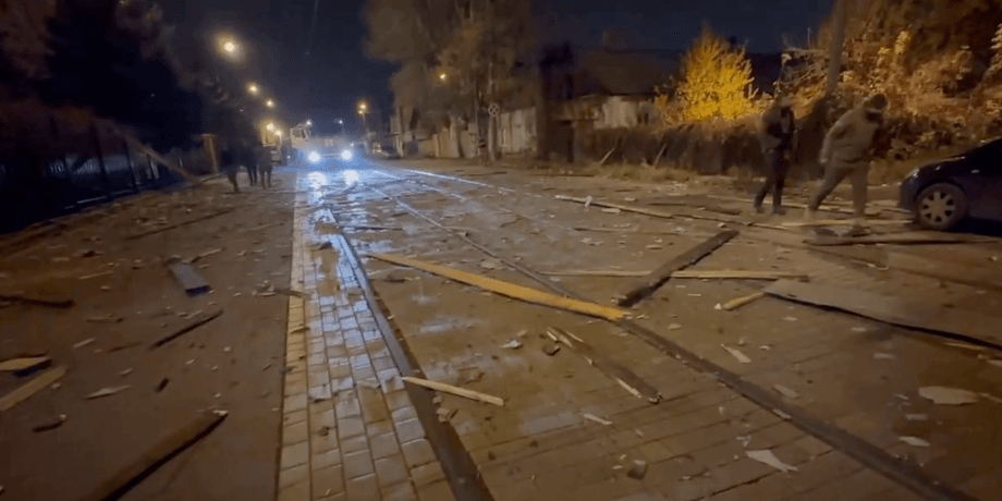 удар по донецку