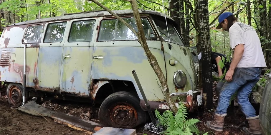 Volkswagen, Volkswagen Transporter, Фургон, Авто, Автомобили, Брошенные авто, Раритеты, Блогеры, Видео