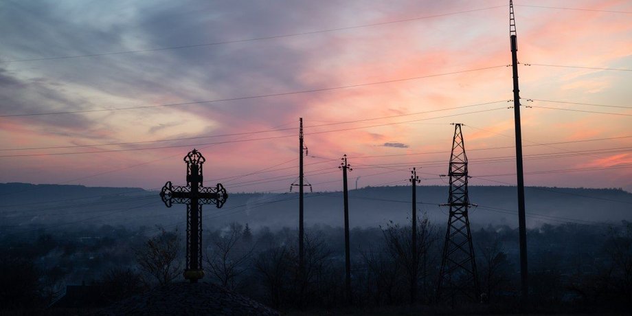 энергетика, крест, электричество, вечер