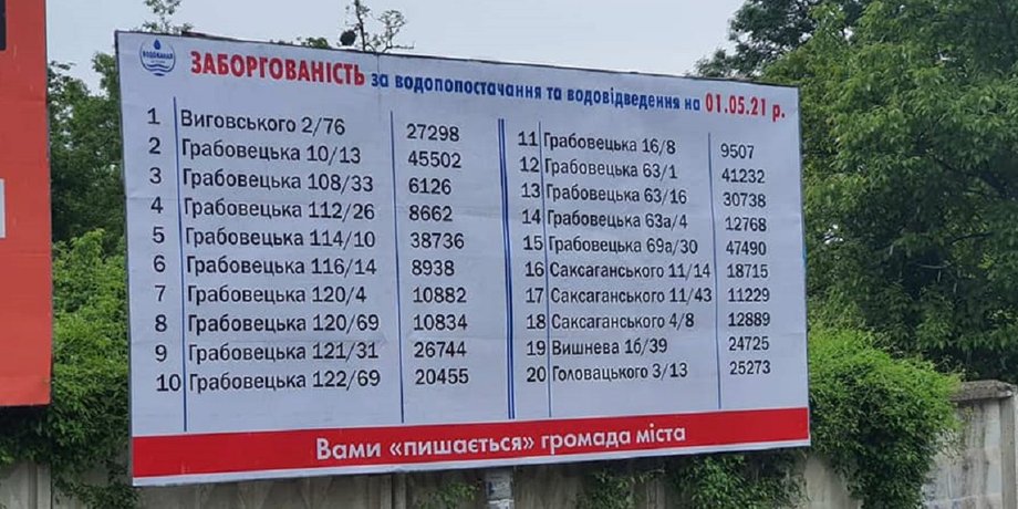 Стрый, должники