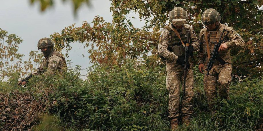 Украинские военные на фронте