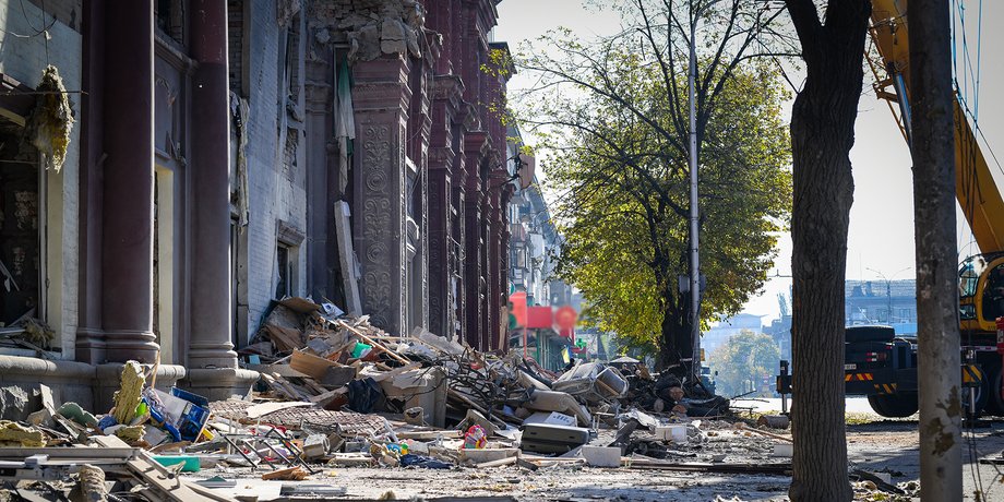Руйнування, Запоріжжя, ракетний удар, обстріл, війна в Україні, фото