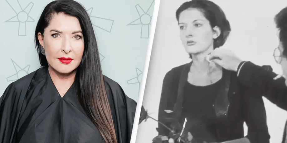 Художница, Марина Абрамович, хотела умереть, необычная выставка, люди делали все что хотели, Rhythm 0, молча стояла, приставили пистолет к голове