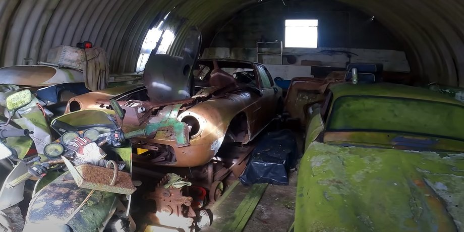 Maserati Mistral, заброшенные авто, заброшенные авто, коллекция авто, Porsche 924, заброшенные авто