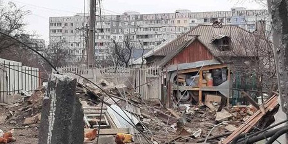 Последствия обстрелов Волновахи