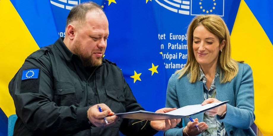 Роберта Метсола, Руслан Стефанчук, Метсола Стефанчук, Європарламент. Верховна рада, парламент