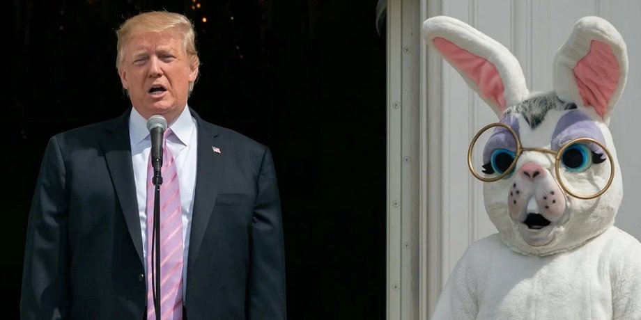дональд трамп мелания трамп пасхальный кролик
