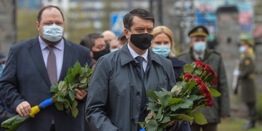 Дмитрий Разумков, Руслан Стефанчук, Верховная Рада, авария на чаэс, возложение цветов