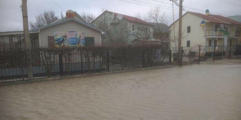 затопление, курортный поселок, азовское море