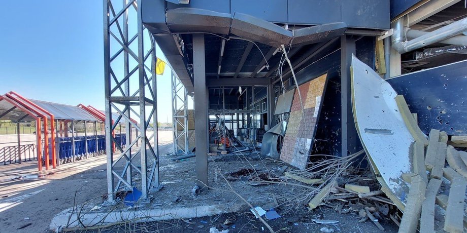 Наслідки обстрілу у Херсоні