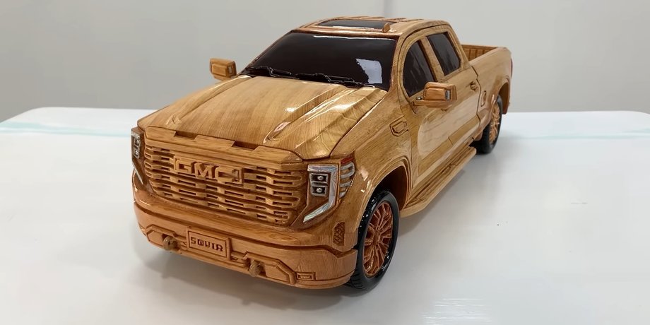 GMC, GMC Sierra Denali, Пикап, Пикапы, Авто, Автомобили, Мастер, Умелец, Дерево, Копии авто, Фото, Видео