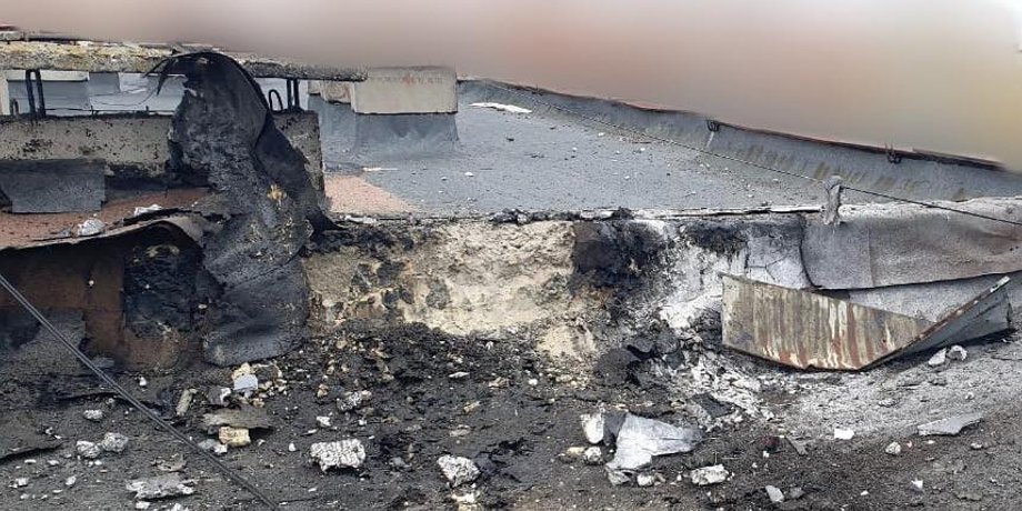 У Сумах 26 жовтня російський безпілотник типу "Італмас" влучив у дах дев’ятиповерхівки