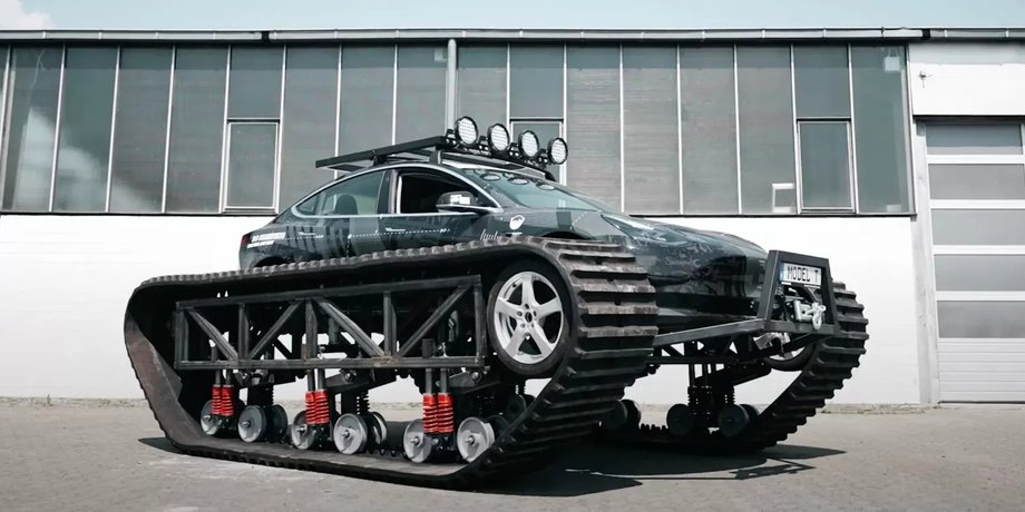 Tesla Model T, Tesla Model 3, тюнинг Tesla Model 3, электромобиль Tesla Model 3, вездеход Tesla