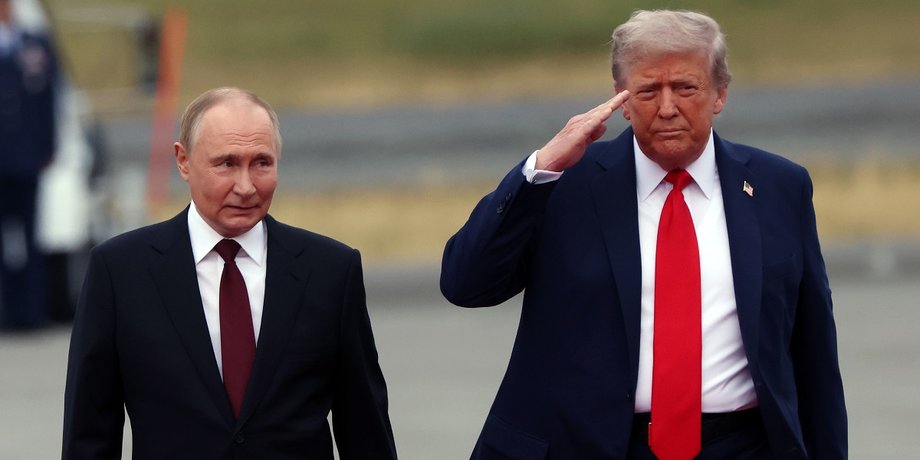 дональд трамп і Володимир путін на Алясці