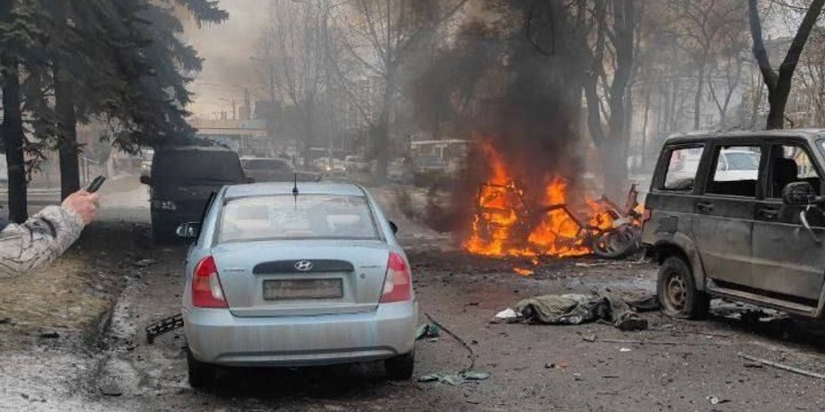 Донецк, взрывы, война в Украине