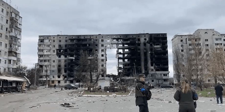 Бородянка, война в Украине, вторжение РФ, разбомбленная Бородянка, Бородянка после обстрелов РФ