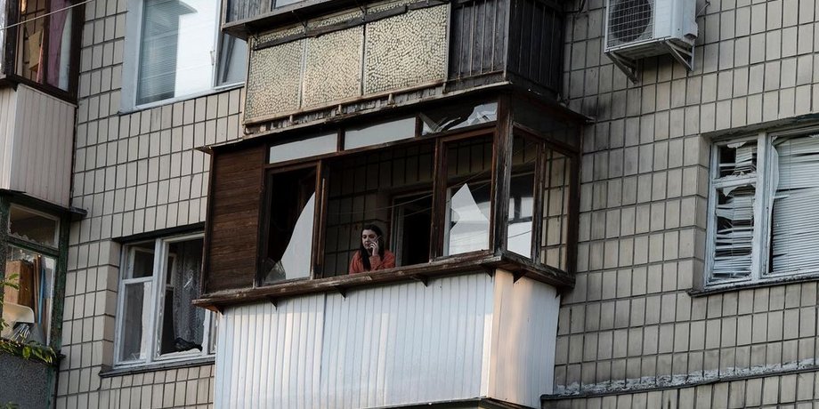 київ, столиця україни, будинок, обстріл