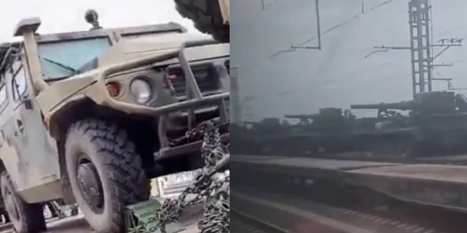 стягивание войск рф, переброска техники