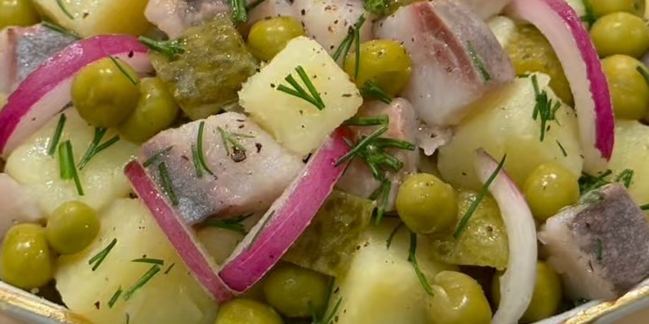 салат с сельдью, постный салат, кулинарные рецепты