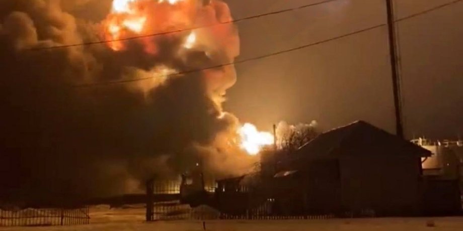 Пожар, Курск, нефтебаза, фото