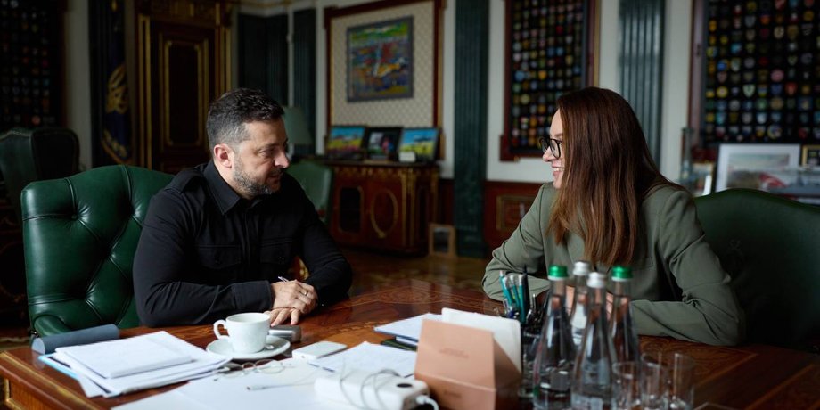 Володимир Зеленській та Юлія Свириденко Володимир Зеленській та Юлія Свириденко
