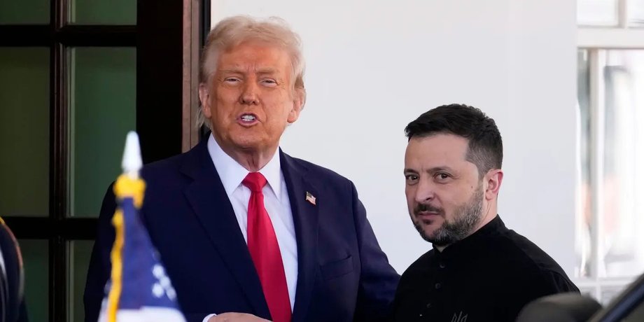 Владимир Зеленский и Дональд Трамп в США