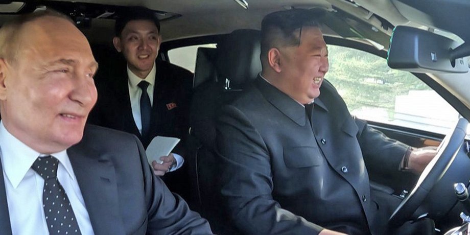 ким чен ын, владимир путин, российский автомобиль, подарок ким чен ыну, аурус