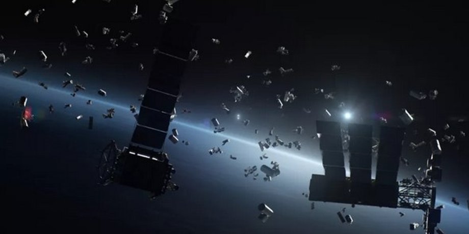 столкновение, космический мусор, спутники