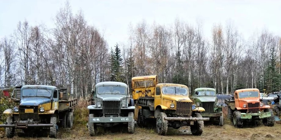 кладбище авто, ретро авто, GMC CCKW, Studebaker US-6, грузовик Studebaker