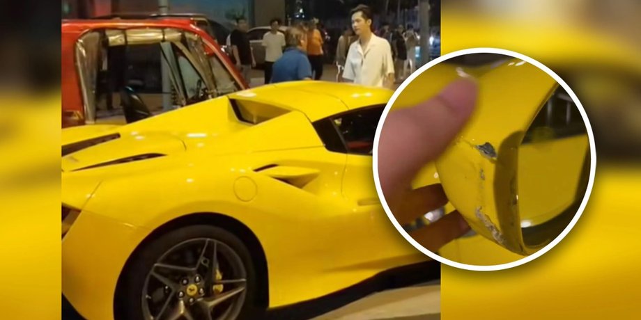 ДТП, Китай, Ferrari, Ferrari F8 Spider, Велосипеди, Ремонт, Аварія, Інцидент, Фото, Водії