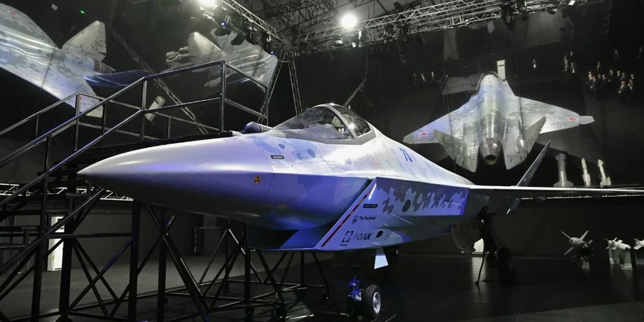 Прототип винищувача Су-75 на виставці