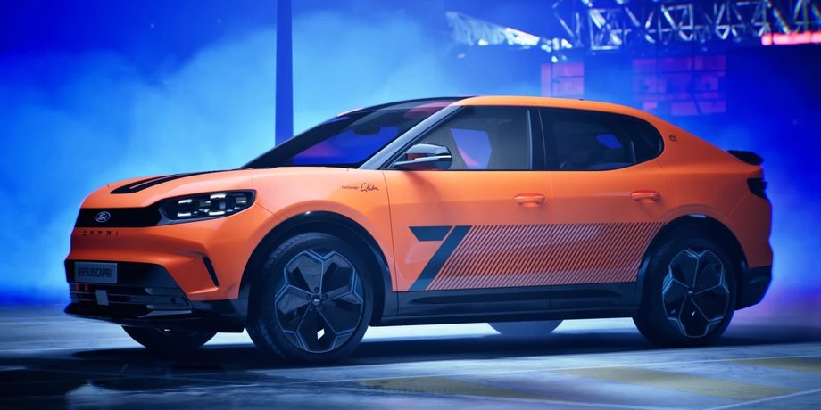 Ford Capri, Эрик Кантона, новый Ford Capri, электромобиль Ford Capri, электромобиль Ford Capri