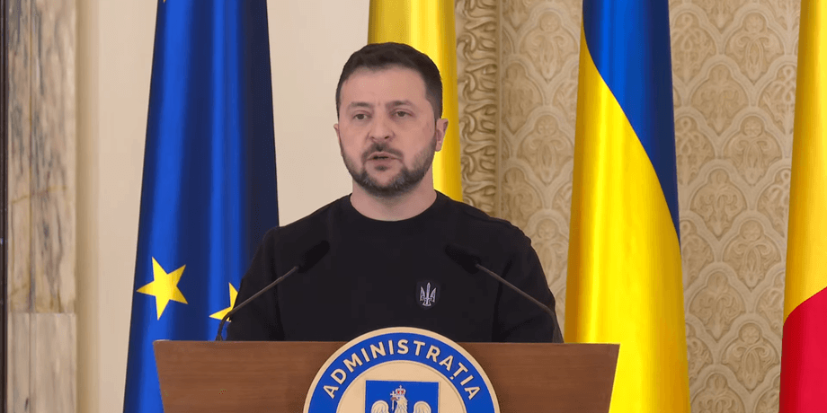 Владимир Зеленский, президент Украины, Румыния, выступление