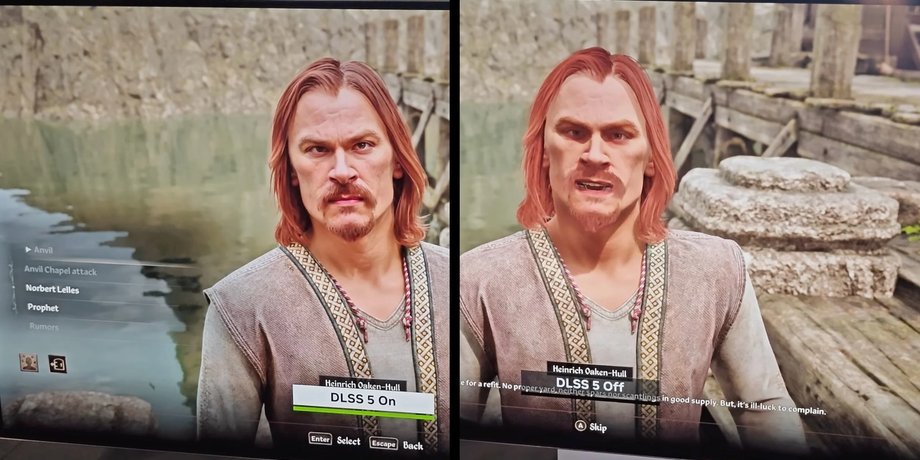DLSS 5 on off The Elder Scrolls IV Oblivion Remastered скріншот