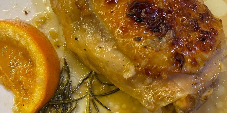 курица с апельсинами