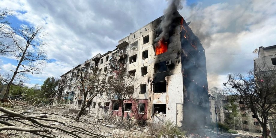 руїни будинку у Сіверську після удару РФ