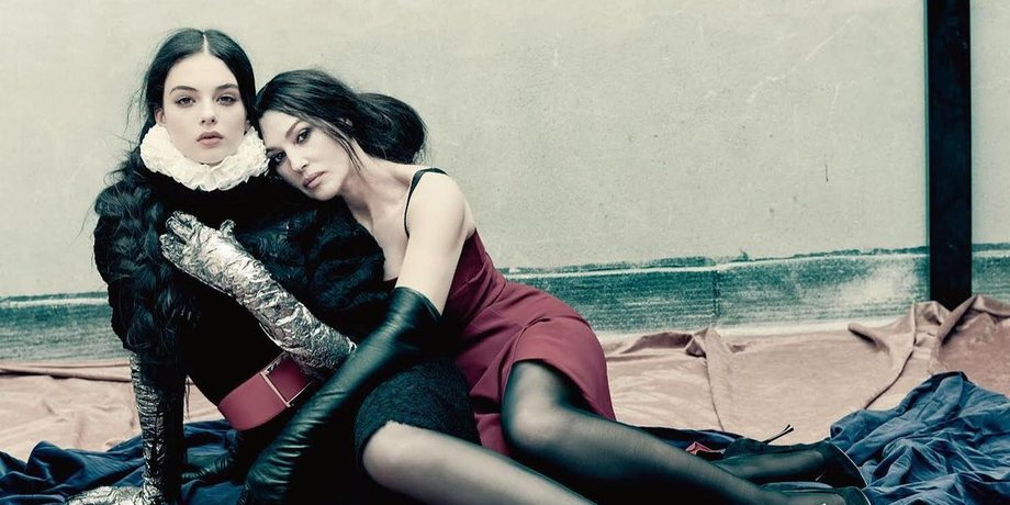 Vogue, моника беллуччи, дева кассель, фотосессия, обложка