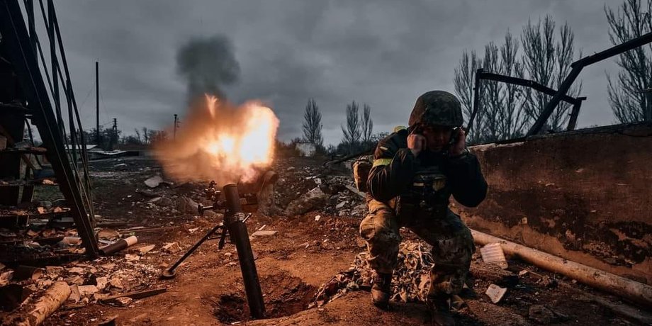 ВСУ, война в Украине, кадры войны, миномет, выстрел, залп