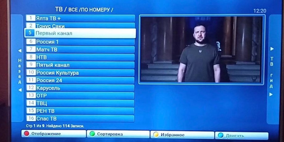 зеленский, экран, телевизор