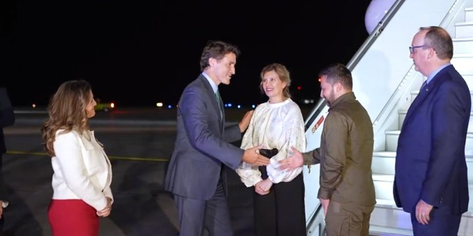 Володимир Зеленський, Олена Зеленська, Джастін Трюдо