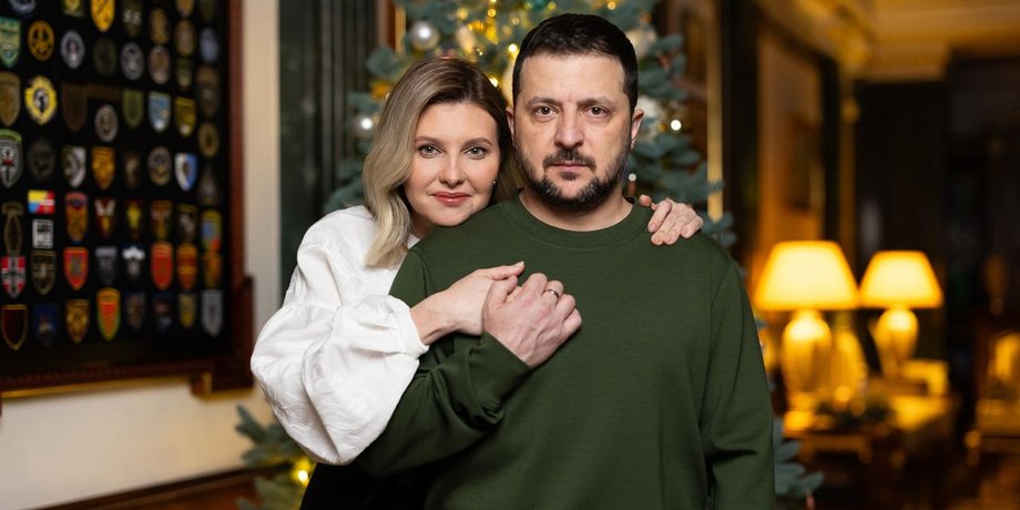 Володимир Зеленський, Олена Зеленська, Новий Рік, привітання, фото