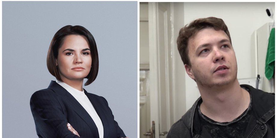 Светлана Тихановская, Роман Протасевич, задержание Протасевича, арест Тихановской